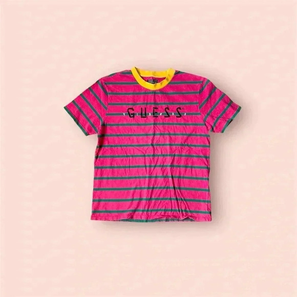 Men J Balvin striped short sleeve cotton tee size large - Picture 1 of 7